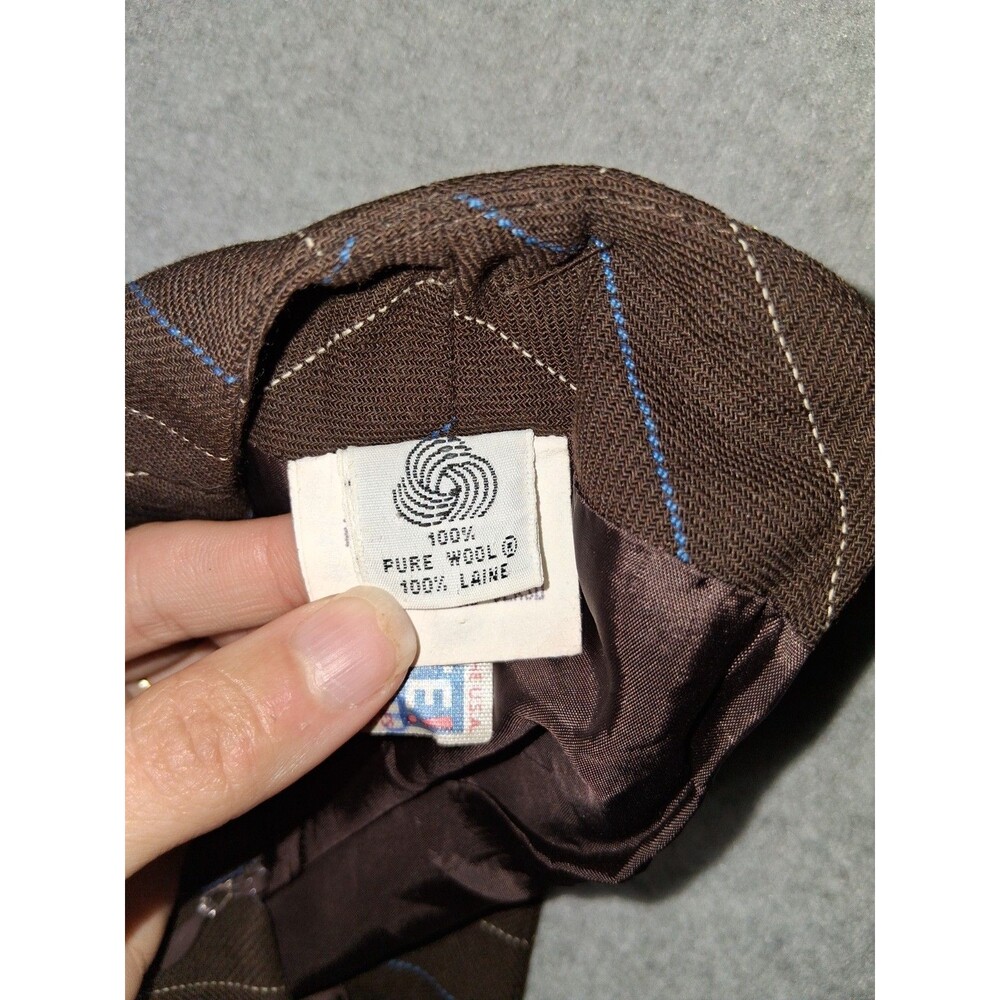 Anne Klein II 100% Wool Pinstripe Pencil Mini Skirt Size 2 Brown Office Siren - Picture 9 of 13
